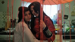 Baking with Xie Lian and Hua Cheng Pt2 Cosplay Xie Lian and Hua cheng Cosplay Bad Cooking [upl. by Schilit]