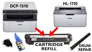 Brother TN1000 Refill  Brother DCP1510 Printer Refill  Brother HL1110 Refill  DR1000 Drum Repair [upl. by Tarrsus]