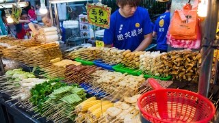 Taiwan Street Food Tour of Ningxia Night Market AMAZING Taipei Night Market Day 8 [upl. by Nalo]