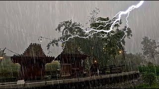 Thunder ASMR with Soothing Rain Sleep and Anxiety Relief  Rain Carnation [upl. by Anairda]