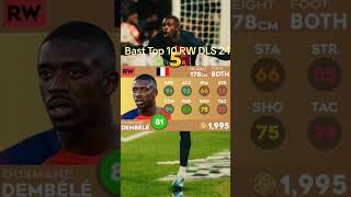 Dream league soccer 2024Top 10 Best RW in DLS 24 game dls24 dreamleaguesoccer short [upl. by Anyl]