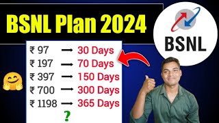 BSNL Recharge plan 2024  bsnl recharge plan  bsnl validity plan latest  bsnl new plan [upl. by Brantley]