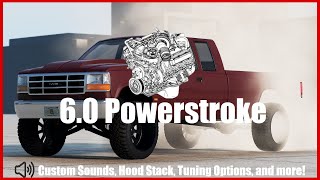 60 Powerstroke Engine MOD Showcase  BeamNG [upl. by Anaidni]