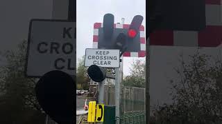 Rare american barriers freight GBRF CLASS 56 Metheringham level crossing Lincolnshire [upl. by Rosenbaum]