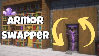 How to Build an EASY Armor Stand Swapper  Minecraft 120 [upl. by Ellehsal572]