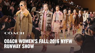 Coach Women’s Fall 2016 NYFW Runway Show [upl. by Alyss]