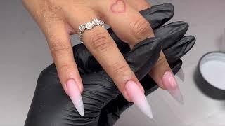 How to achieve the perfect stiletto nail  Acrylic nails tutorial [upl. by Buiron791]