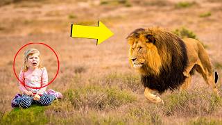 Lion Finds Little Girl Lost and Crying in the Savannah What He Did Left Everyone Pale [upl. by Novaat903]