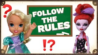 Elsia and Annia’s Substitute Teacher The CRAZIEST Rules Ever Anna and Elsa Toddlers  Barbie Dolls [upl. by Kehoe]