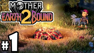 EarthBound 🌎 MOTHER 2 Part 1  Ness the Homesick Slugger of Onett  Nintendo SNES Walkthrough [upl. by Sanalda]