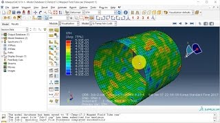 ABAQUS Tutorial  Mapped Field  Shell Thickness Thinning  Tube Corrosion  172 [upl. by Sidon]