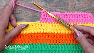 How to Crochet 2 Rows at a Time using Stackable Double Crochet Stitches [upl. by Ilsa]