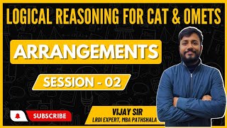 Logical Reasoning  Linear Arrangements Mod Session 02  MBA Pathshala  Vijay Sir  CAT LRDI [upl. by Iatnwahs]