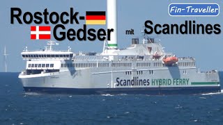 Scandlines Ostseefähre quotBerlinquot Rostock  Gedser mit Flettner Rotor Tagestour Schiffsrundgang [upl. by Vallery]