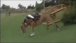 Andrew Nicholson defies gravity  Burghley Horse Trials 2000 [upl. by Suoivatram]