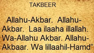 Takbeer For Eid Allahu Akbar  Non Stop KHAIRZAD [upl. by Llenreb]