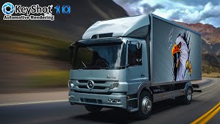 KeyShot keyshot3d automotive renderings Truck Mercedes Atego [upl. by Grubb926]