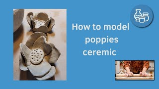 DIY ceramic poppies  keramiek klaprozen ceremic poppies keramiek ker [upl. by Elephus744]