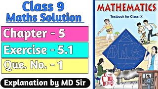 Ncert Class 9 Maths Exercise 51  Question number 1  Chapter 5 Euclids Geometry  Md Sir Class 9 [upl. by Spevek]