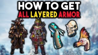 How To Get All Layered Armor Sets  Monster Hunter World Layered Armor Complete Guide [upl. by Norina835]