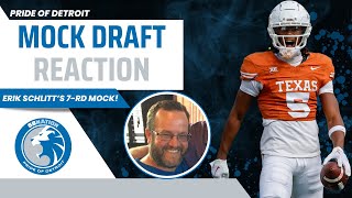 Diving into Detroit Lions 7Round Mock Draft from Erik Schlitt [upl. by Nepets]