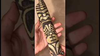 Painting driftwood into a tiki shorts tikart driftwoodart hawaiiart [upl. by Ho610]