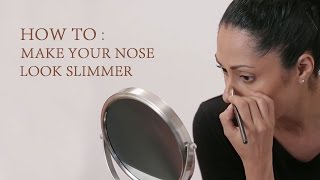 How To Make Your Nose Look Slimmer  Nose Contouring Makeup Tricks  Glamrs [upl. by Anirav]