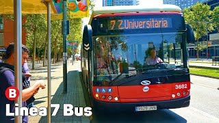 7 Bus  Autobús de Barcelona  Viaje completo [upl. by Roland]