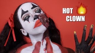 Hot Fire Clown  Halloween Makeup Tutorial [upl. by Evars]