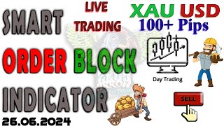 XauUsd Live Trading with Smart Order Block Indicator gold xauusd orderblocks forex [upl. by Yanal]