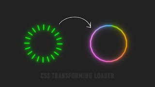 Simple CSS Animation Effects  CSS Transforming Circle Loader [upl. by Eolc]