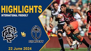 Halftime Highlights  Barbarians v Fiji  2024 Rugby International Friendly [upl. by Aelyk]