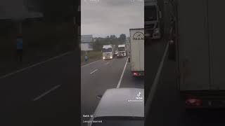 👊 What happens when you drive illegally Bravo to this truck driver [upl. by Stormie]