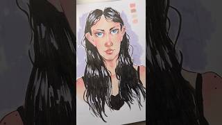 art markers drawing sketch markermagic sketchbook markerartist portre artist [upl. by Ahsirt]