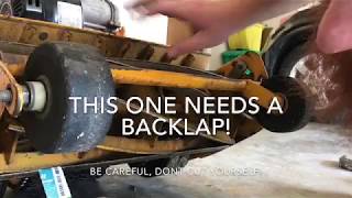 Backlapping a Reel Mower  MclaneSearsMW  Part One [upl. by Aicala784]