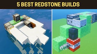 Minecraft 5 Simple Redstone Builds minecraft gaming [upl. by Radnaxela922]