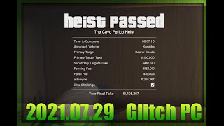 GTA ONLINE  Cayo perico Solo Bearer bonds Heist restart Glitch 20210729 [upl. by Toiboid474]