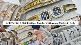 Anti tarnish amp Stainless Steel jewelry wholesale Artificial Jewellery Wholesale Market in Delhi [upl. by Duthie]