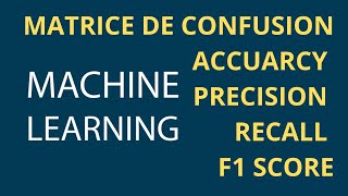 Evaluation de modèle de classification Matrice de confusion Precision Recall Accuracy video 12 [upl. by Ailaro]