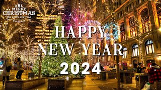 Happy New Year 2024 🎁 Best Happy New Year Music 2024 🎉 Beautiful New Years Eve Ambience 2024 [upl. by Barde]