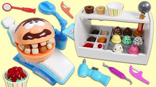 Mr Play Doh Gets Brown Teeth From Eating Ice Cream [upl. by Legyn]