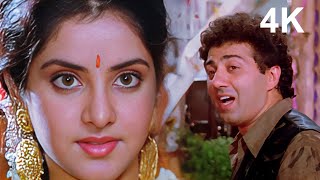 Aadmi Zindagi Aur Ye Atma  4K Vishwatma Video Song  Sunny Deol amp Divya Bharti Song  Mohd Aziz [upl. by Sirromad]