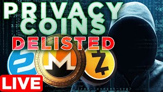 Privacy Coins Delisted  Monero ZCash Dash in Trouble [upl. by Doehne39]