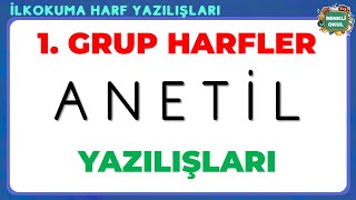 ANETİL 1 GRUP HARFLER YAZILIŞI YENİ MÜFREDAT HARF GRUPLARI [upl. by Greenebaum]