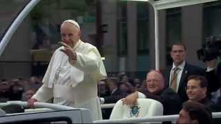 Pope Francis Arrives at St Patricks Cathedral [upl. by Humfrid]