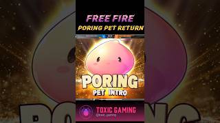 PORING PET RETURN 😍🥵 PORING PET ABILITY 😲 freefirefacts fffacts freefire shorts goddangeryt [upl. by Ashford]