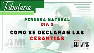 📙 COMO SE DECLARAN LAS CESANTIAS  DIA 3 🤵 [upl. by Yrruc]