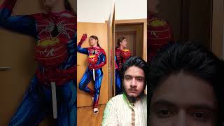 Perfect loop ✨ spiderman marvel cosplay funny ytshorts loop greenscreen talentmemes superma [upl. by Carew]