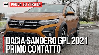 DACIA SANDERO STEPWAY GPL 2021  Prima prova su strada della best seller romena [upl. by Yekciv501]