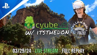 VR Minecraft LIVE  032924  PSVR2  CyubeVR Gameplay [upl. by Enawtna]